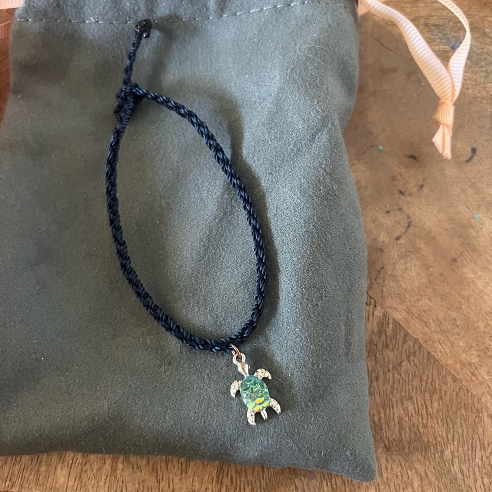 Sea Turtle Charm Bracelet - Blue and Green